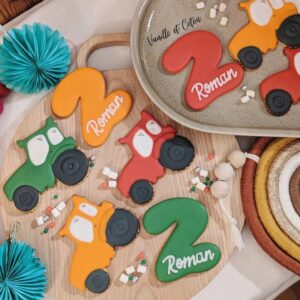 Délicieux biscuits décorés à la main