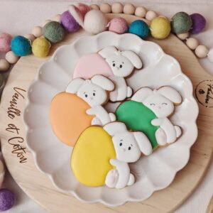 Biscuits glaçage royal Pâques Vanille et coton