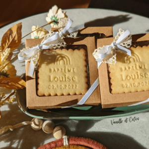 Biscuits pur beurre cadeau baptême
