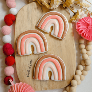 Biscuits arc en ciel pastel
